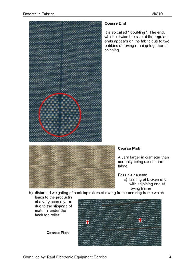 Fabric faults | PDF | Needlework | Arts and Crafts