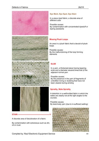 Fabric faults | PDF