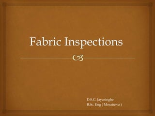 D.S.C. Jayasinghe
B.Sc. Eng ( Moratuwa )
 