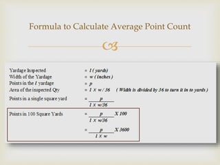 
Formula to Calculate Average Point Count
 