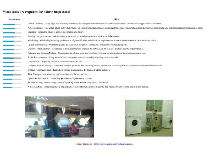 Fabric inspector job description gihan rangana