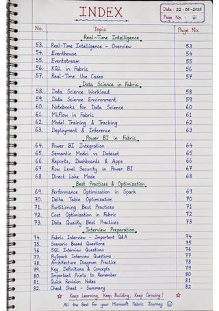 Microsoft Fabric โ Complete Handwritten Notes.pdf