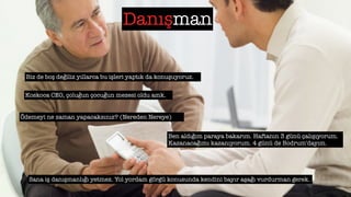 Danışman
Biz de boş değiliz yıllarca bu işleri yaptık da konuşuyoruz.
Koskoca CEO, çoluğun çocuğun mezesi oldu amk.
Ödemeyi ne zaman yapacaksınız? (Nereden Nereye)
Ben aldığım paraya bakarım. Haftanın 3 günü çalışıyorum.
Kazanacağımı kazanıyorum. 4 günü de Bodrum'dayım.
Sana iş danışmanlığı yetmez. Yol yordam görgü konusunda kendini bayır aşağı vurdurman gerek.
 