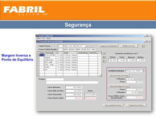 Segurança




Margem Inversa e
Ponto de Equilíbrio
 