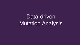 Data-driven
Mutation Analysis
 