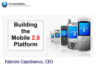 Building the Mobile  2.0 Platform Fabrizio Capobianco, CEO 