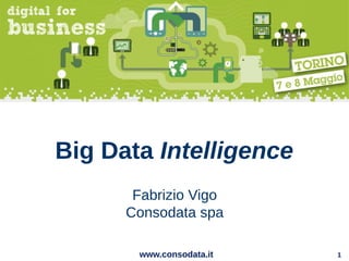 www.consodata.it 1
Big Intelligent DataBig Data Intelligence
Fabrizio Vigo
Consodata spa
 