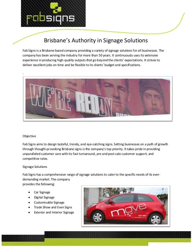 Brisbane’s authority in signage solutions