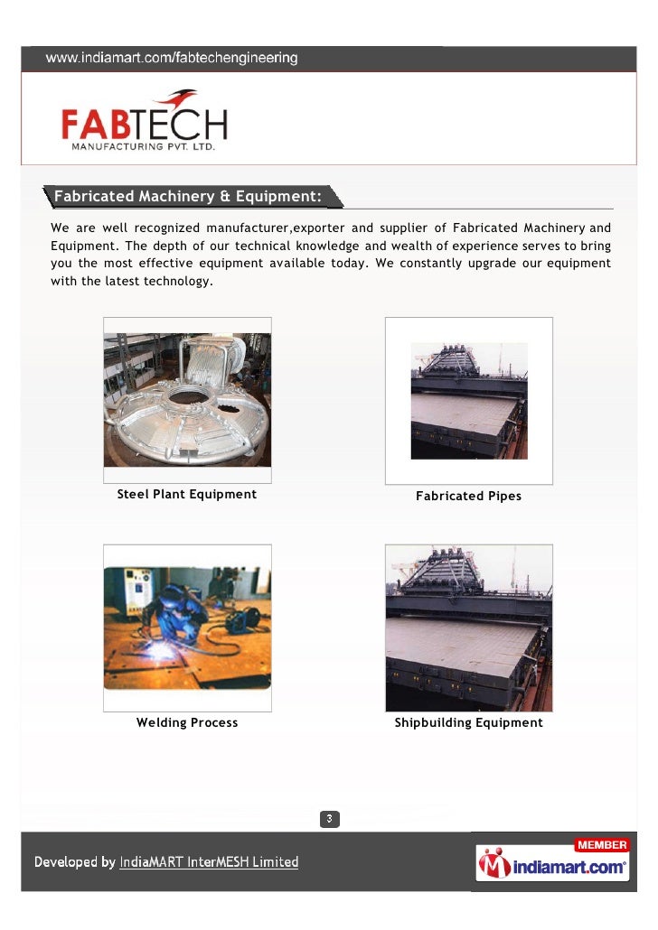 FabTech Manufacturing Pvt. Ltd., Surat, Fabricated Pipes