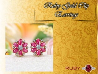 Fabulous ruby gold earrings that are perfect for indian and western ...