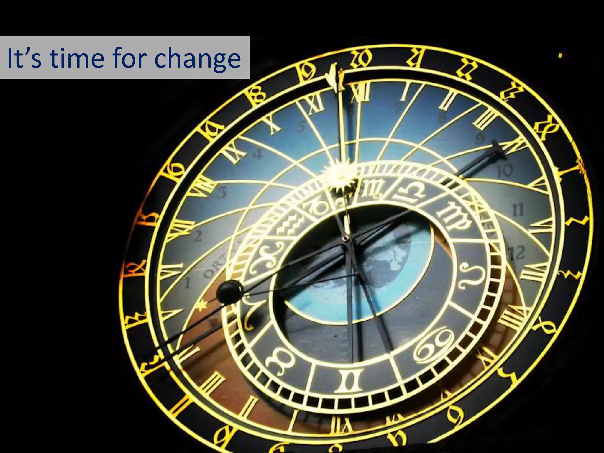 It’s time for change