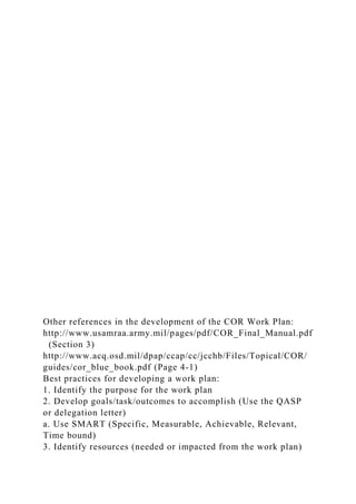 FAC-COR Level IIIndividual Assignment – Day 5 – COR Work PlanMo.docx