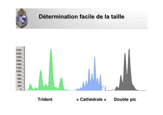 DDéétermination facile de la tailletermination facile de la taille
Trident « Cathédrale » Double pic
 