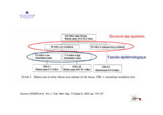 Structure des quartiers




                                                                                 Fasciés épidémiologique




Source J KEISER et al . Am. J. Trop. Med. Hyg., 71(Suppl 2), 2004, pp. 118–127
 
