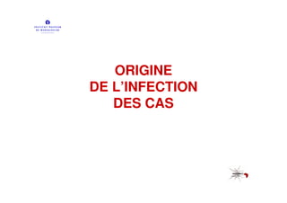 ORIGINE
DE L’INFECTION
   DES CAS
 