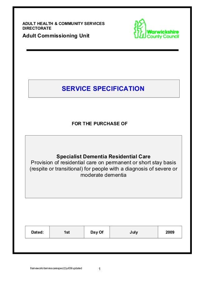 service specification
