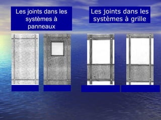 Les joints dans les
systèmes à grille
Les joints dans les
systèmes à
panneaux
 