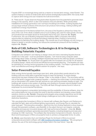 Energy Harvesting Facades Reference: Facades Of The Future