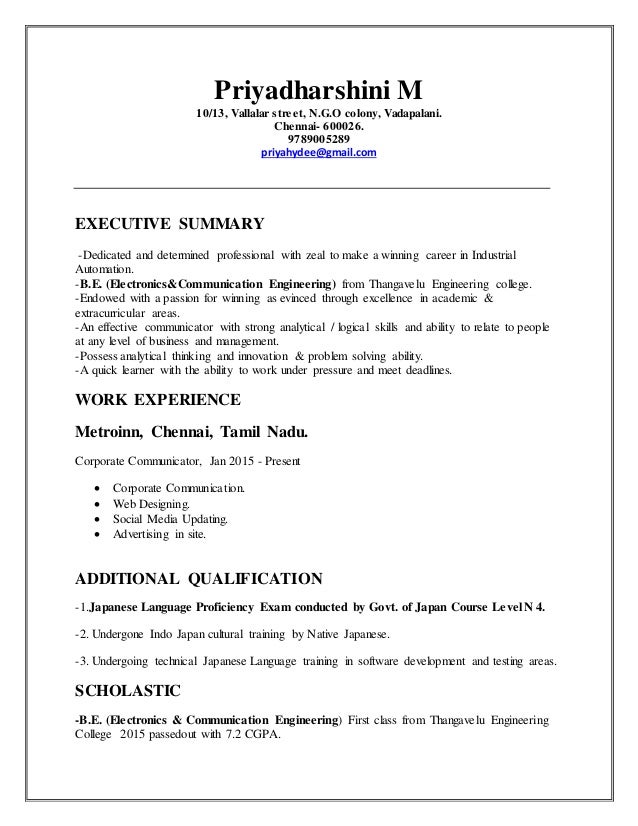 language proficiency resumes