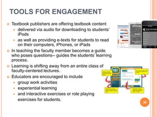 Blogging Software	24Allows creation of “closed” or “open” forum settingsTemplate driven & minimal tech knowledge neededAllows monitoring of commentary before “posting”Hosts web links and podcast linkswww.blogger.com