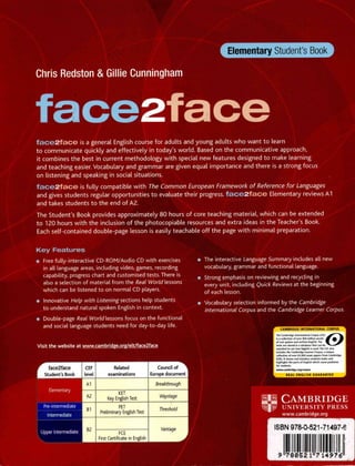 Face2face elementary students book