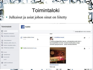 ● Julkaisut ja asiat johon sinut on liitetty
Toimintaloki
 