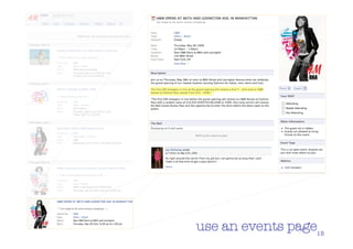 use an events page15
 