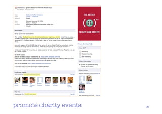 promote charity events   16
 