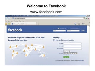 Welcome to Facebook www.facebook.com 