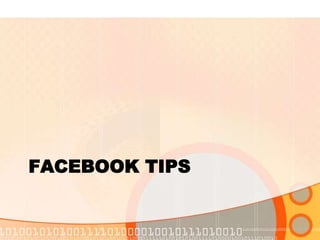 Facebook tips
