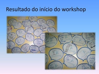 Resultado do início do workshop