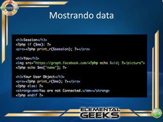 Mostrando data