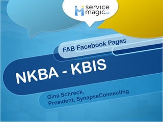NKBA - KBIS FAB Facebook Pages Gina Schreck,  President, SynapseConnecting 