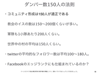 150
                    150

                   150    200

      1             200

                    150

twitter                         100   180

Facebook
           (   )                            18
 