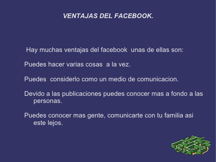 Ventajas y desventajas del facebook.