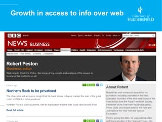 Growth in access to info over web
 