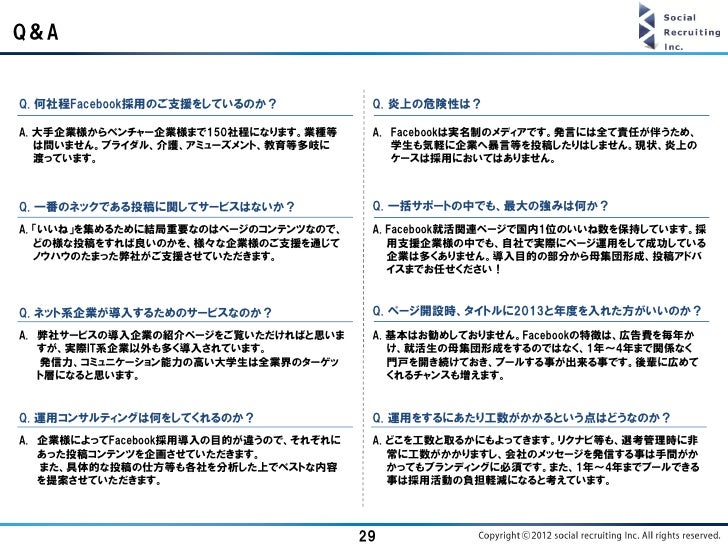 Facebook採用提案資料 最新版