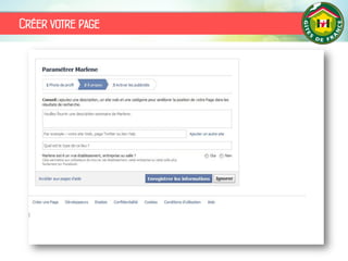 Créer votre page
L’avatar de la page doit être en 180 x 540 px
 
