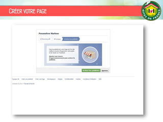 Créer votre page
L’avatar de la page doit être en 180 x 540 px
 