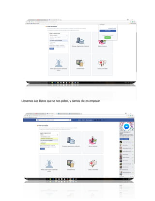 Llenamos Los Datos que se nos piden, y damos clic en empezar
 