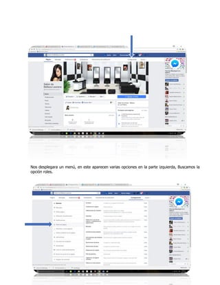 Nos desplegara un menú, en este aparecen varias opciones en la parte izquierda, Buscamos la
opción roles.
 