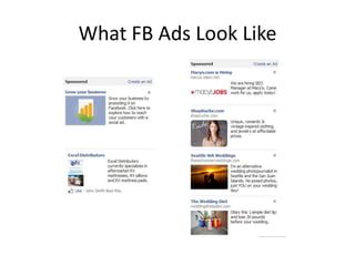 Ads are shown to FB users based on criteria selected by advertiser.
