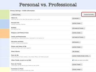 Personal vs. Professional 