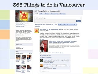 365 Things to do in Vancouver 