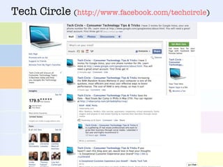 Tech Circle  ( http://www.facebook.com/techcircle )  