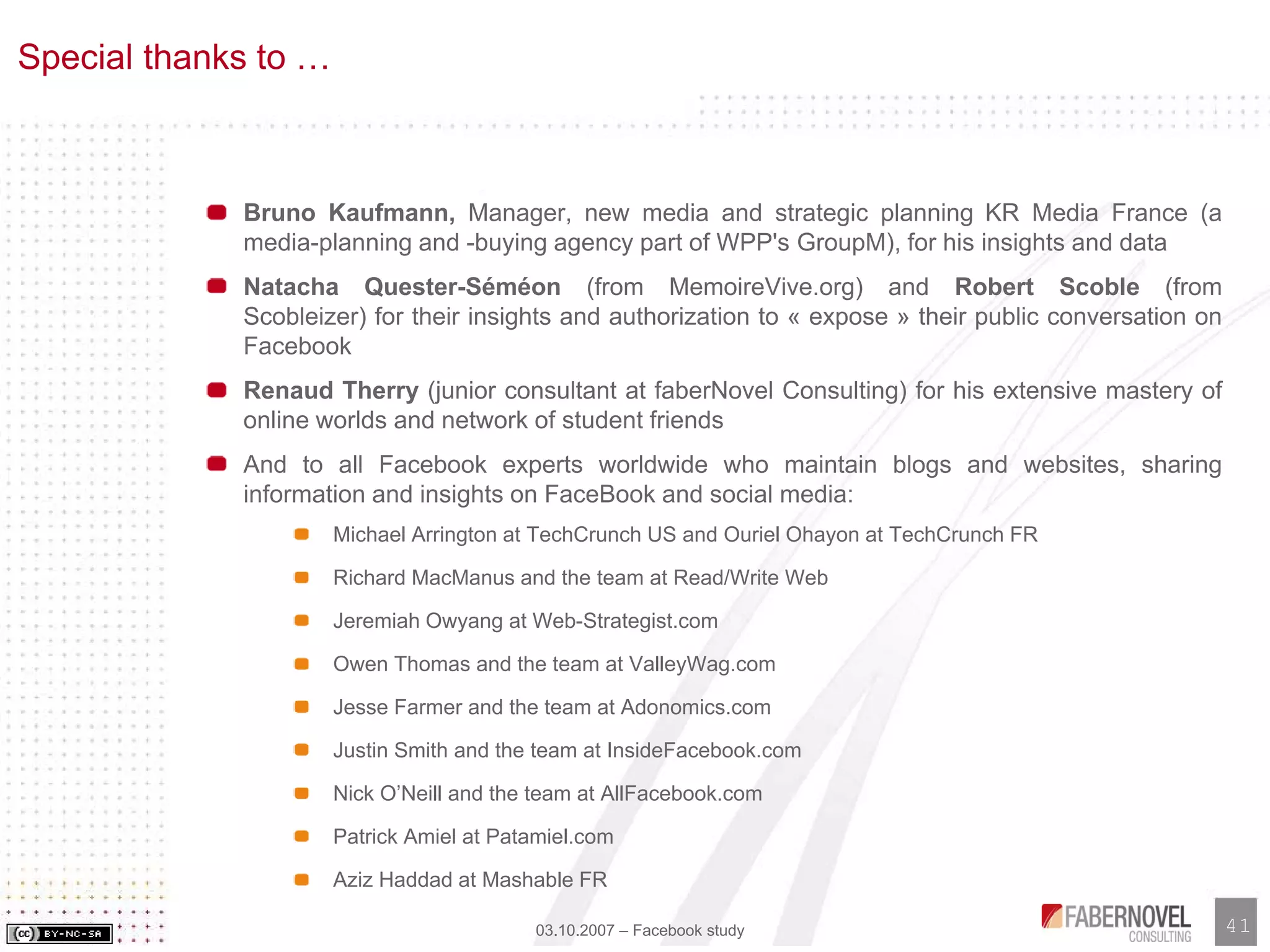 Facebook Analysis and Study