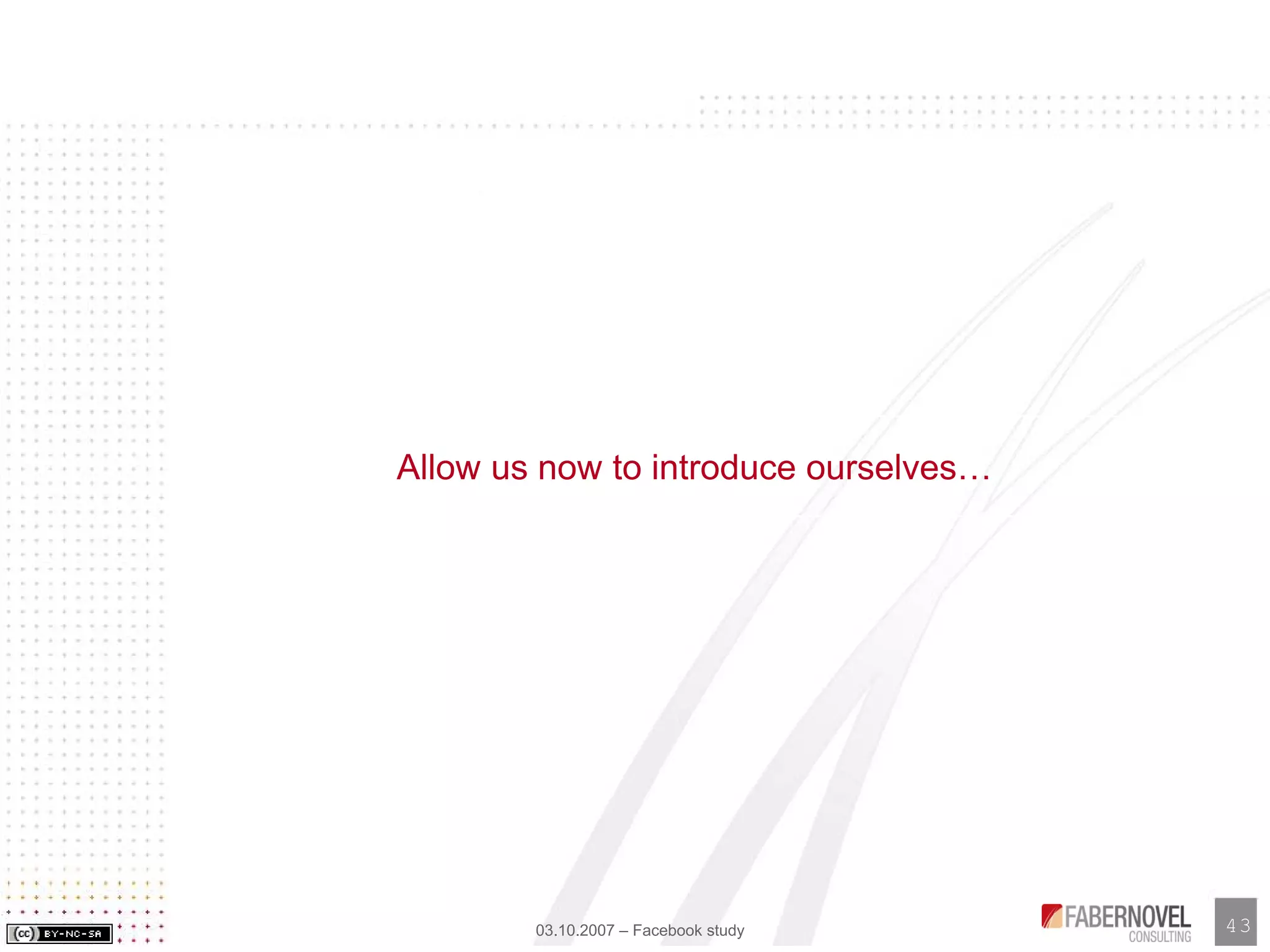 Facebook Analysis and Study