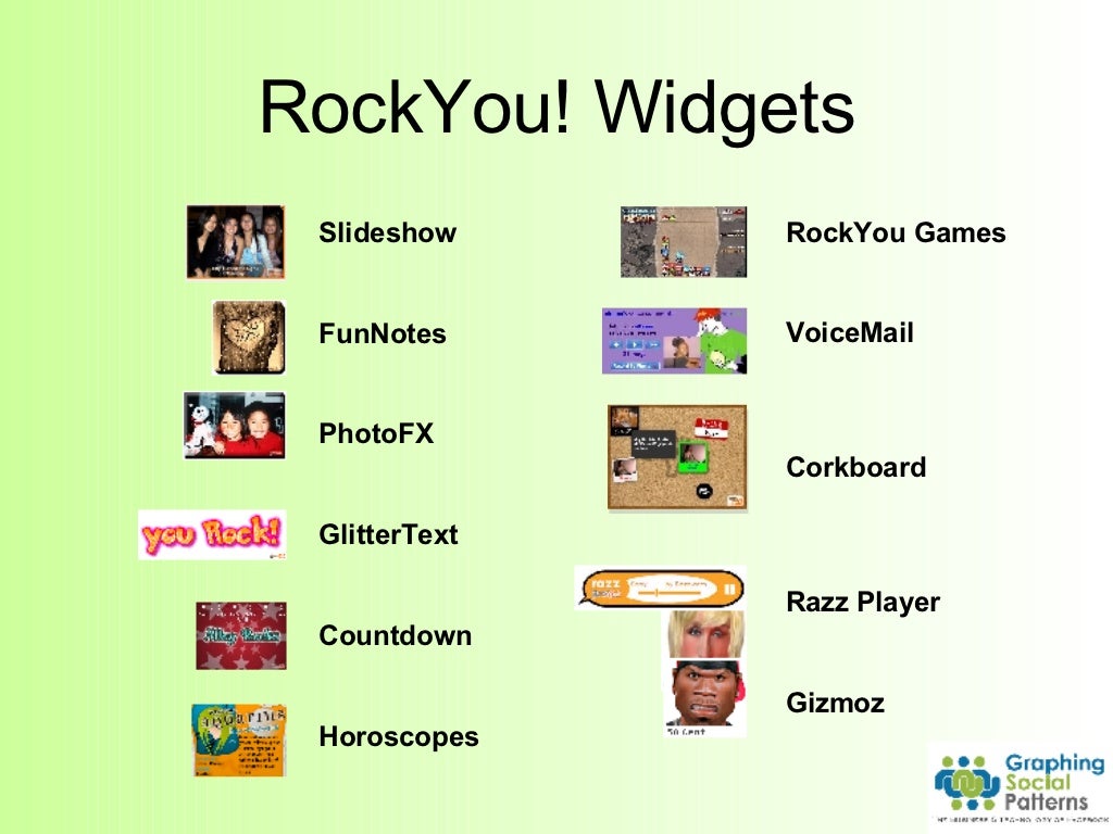 RockYou! Widgets RockYou Games VoiceMail