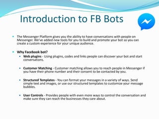Facebook Messenger Platform Framework | PPTX