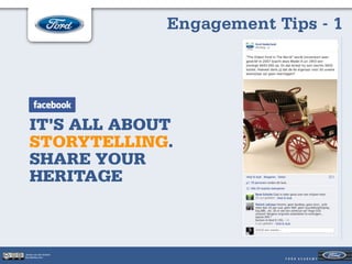 Engagement Tips - 1




   IT’S ALL ABOUT
   STORYTELLING.
   SHARE YOUR
   HERITAGE



Jeroen van der Schenk
Socialbites.com
 